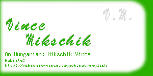 vince mikschik business card